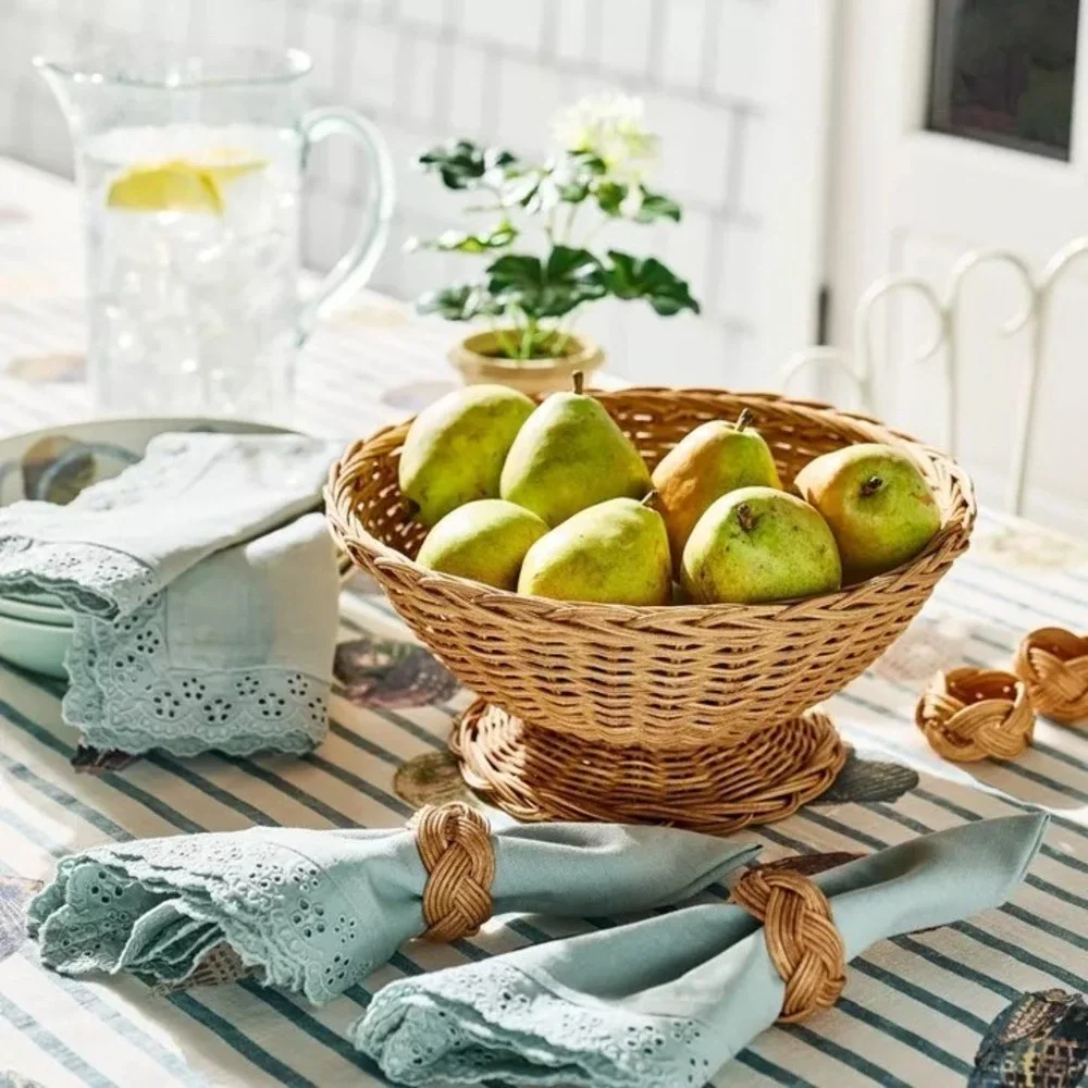 2pk Braided Woven Rattan Napkin Rings‎ - Threshold Studio McGee, Target